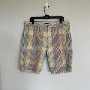 Halsey Multicolor Plaid Men’s Shorts Size 36